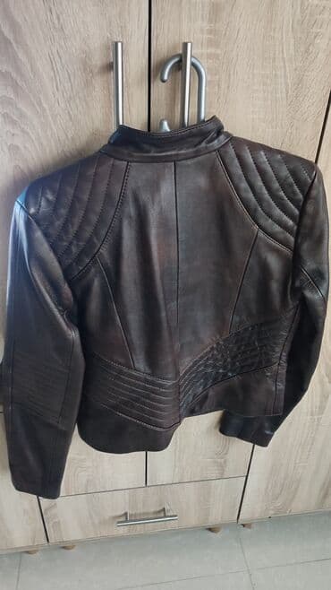 kozna jakna hugo boss: Ženska kožna jakna – tamno braon - Materijal: prirodna koža (mekana — 3