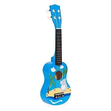 prsluci od pravog krzna: Ukulele drvena gitara za decu sa 4 najlonske žice i trzalicom – — 4