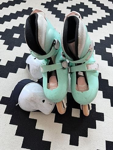 Donji delovi trenerke: Dečije roleri broj 32 - 34 + komplet zaštitne opreme - Rolerke za — 3