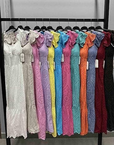 kovceg sa blagom: Letnja midi haljina sa čipkanim izrezima (broderie anglaise) – više — 6