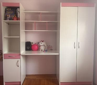 Dečiji modularni set za sobu – radni kutak sa garderoberom -