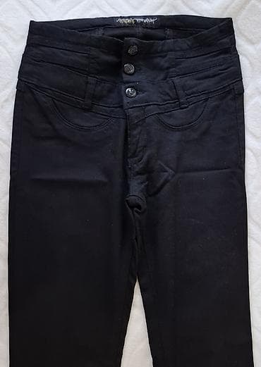 maxers farmerke cena: Ženske skinny farmerke – crne - Model: uske/skinny nogavice - Visina — 4