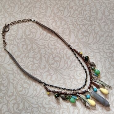 cilibar ogrlica: Prelepa ogrlica sa ahatom 
 
Dužina dela oko vrata 43cm — 2