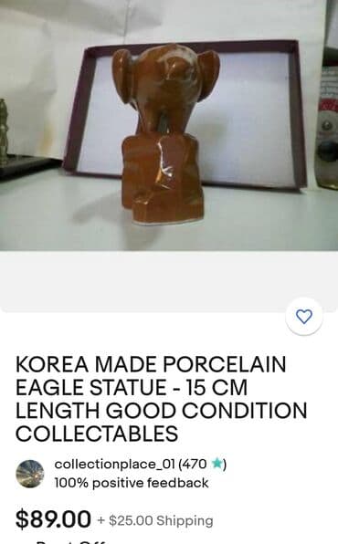 kamini od stiropora cena: Figura orla,nova,retka 1950+ Severna Koreja,Pjongjang. Retka,rucno — 8