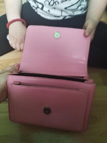 aksesoari za kosu: Ružičasta torbica preko ramena sa lancem - Materijal: glatka eko-koža — 3