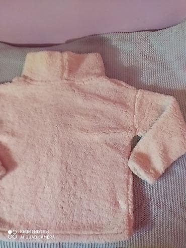 Aksesoari: Čupavi ženski duks prljavo roze boje,veličina xl sa rol- — 3