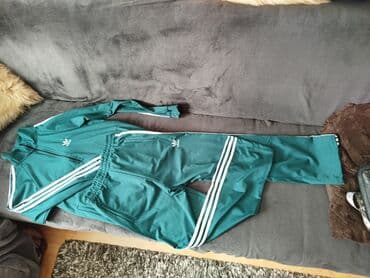 zara bez pantalone: Komplet, L, Adidas, bоја - Zelena, Pamuk — 3