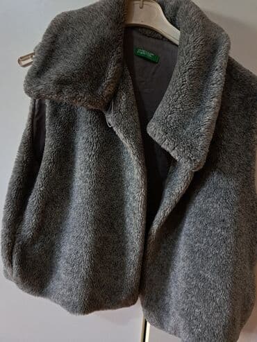 new yorker majice: Benetton, One size, Veštačko krzno, bоја - Siva — 8
