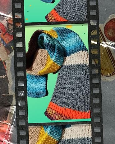 Vests: Šal novi prelep ručno pleteni 180x19 cm — 7