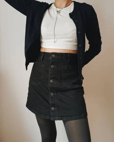 Suknje: L, Mini, bоја - Crna — 6