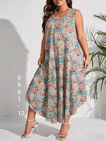 bez kais: 💫Ženska letnja haljina bez rukava – cvetni print
✅1850 din 
Xxl — 4