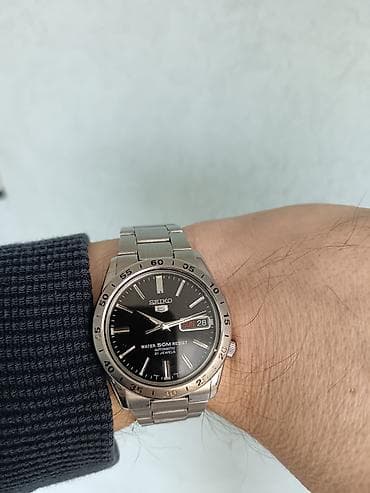 lacoste narukvice: Seiko 5 snke01K1 automatski sat – čelik, crni brojčanik, 50 m — 7