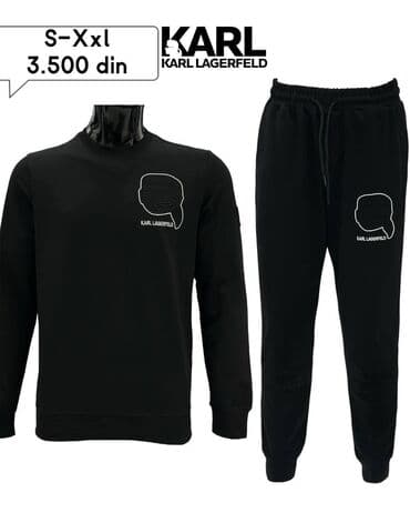 zara cargo pantalone: Komplet, 2XL, L, M, Karl Lagerfeld, bоја - Crna, Pamuk — 1