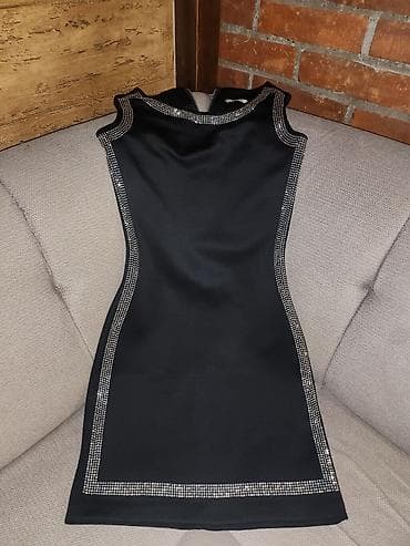 obuca bona: Crna elegantna haljina bez rukava – Fervente, veličina 38 - Boja — 5