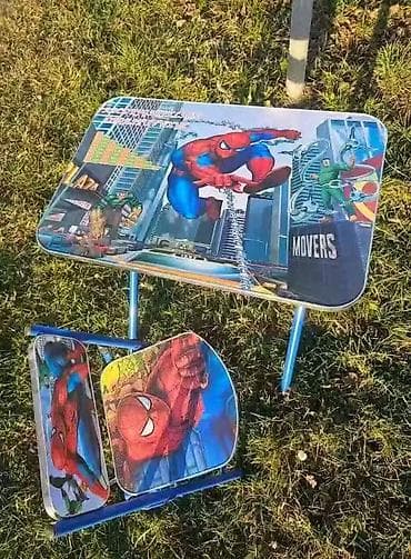 Dušeci: Dečiji set sto + stolica sa motivima crtanih junaka - Praktičan set — 8