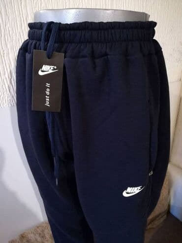 Trenerke: Nova muska pamucna trenerka donji deo Nike Crna Veliki broj 4XL — 3