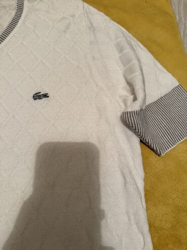 crop top c a: Lacoste, L (EU 40), M (EU 38), Cotton, color - White — 3