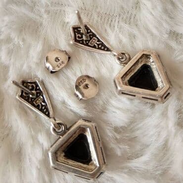 adidas samba srebrne: Screwback earrings, Material: Silver — 5