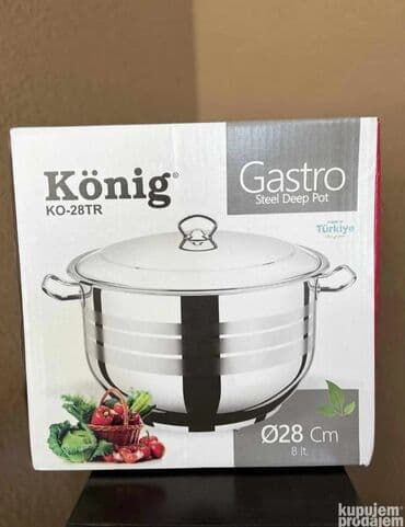 lonac 60 litara: Šerpe sa debelim dnom - KONIG 8 litara-3700 dinara 11 litara -3900 — 1