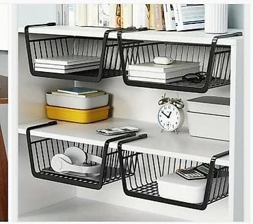 Matresses: Viseća polica za police Dimenzije korpe: 41 × 14 × 25 cm Boja: Crna — 1