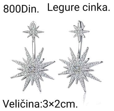 nakit od hiruskog celika: Minđuše na šraf, Materijal: Cirkon — 2