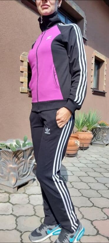 jakne sa prirodnim krznom: Adidas, L (EU 40), Prugasti, bоја - Crna — 1