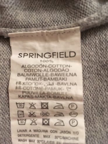 springfield jakne srbija: Original Springfield džemper, kao nov, 100% cotton, svetlo sivi sa — 4
