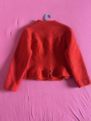 Kućna odeća: Ženska crvena jakna/sako od vune - Materijal: deblja, topla vunena — 2