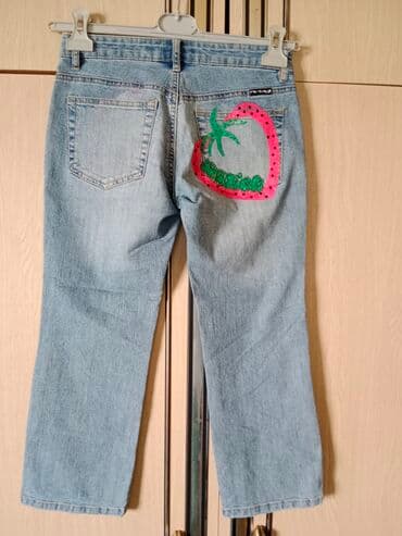 pantalone od vestacke koze: Farmerke Artikli italijanske jagodice Veličina 40 italijanski naš 36 — 4