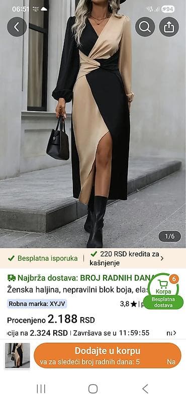 zenske trenerke adidas: Ženska duga haljina sa upečatljivim printom u plavo-belim tonovima — 9