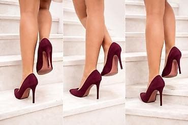 mango parfem 3: Ženske salonke na visoku štiklu – bordo - Model: klasične špic — 1
