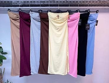 plave majice: Elegantna strapless midi haljina – više boja - Kroj: uska silueta — 5