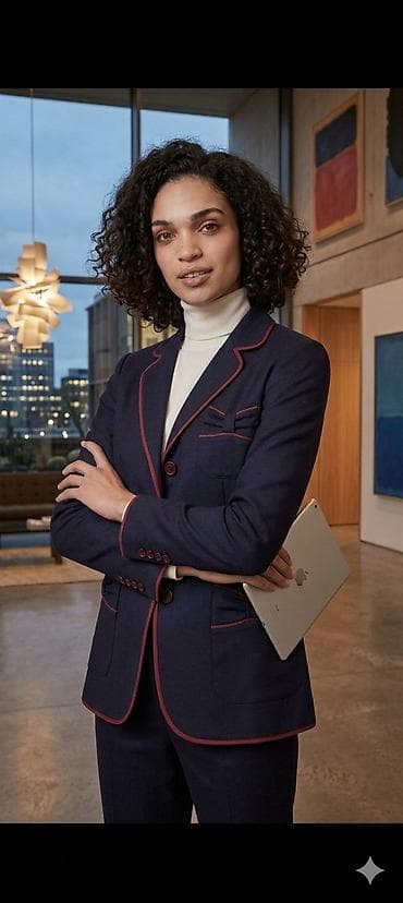 ca deca: Sako - Boja: tamno mornarsko plava sa kontrastnim bordo — 1