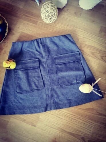 crna plisirana suknja kombinacije: S (EU 36), Mini, bоја - Svetloplava — 1