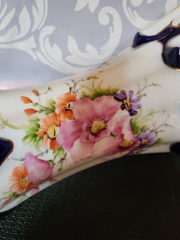 swarovski kristal cena: Vaza Cluj Napoca porcelan,kobalt rucno oslikana iz 70ih. Vaza je — 12