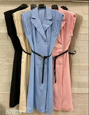 patike tn bele: Elegantna midi haljina bez rukava – model s dvorednim kopčanjem i — 3