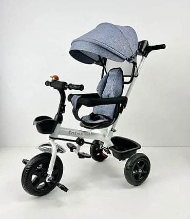 Kids' bicycles: Dečiji tricikl 4u1 sa ručkom za upravljanje i tendom TS-65 - — 5