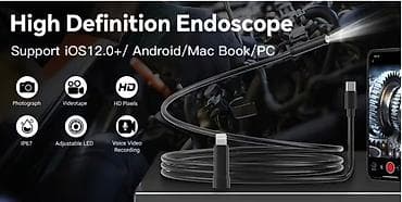 HD endoskop kamera za telefon/računar - Kompatibilnost: iOS 12.0+