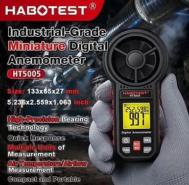 tapi slikar: Industrijski digitalni anemometar HABOTEST HT5005 Višenamenski ručni — 6