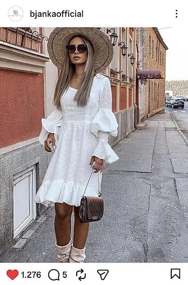 zara white: Nova bela haljina od 100% pamuka sa predivnim vezom (eng. broderie — 2
