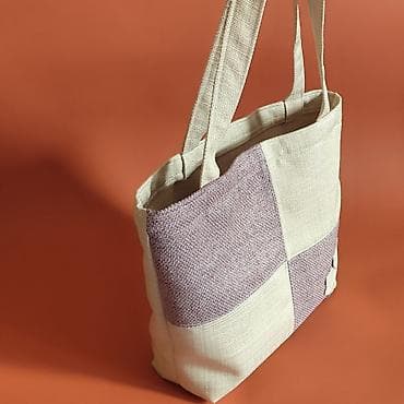 torbe ženske: Ručna torba – patchwork tote - Materijal: gust tkani pamuk/platno u — 2
