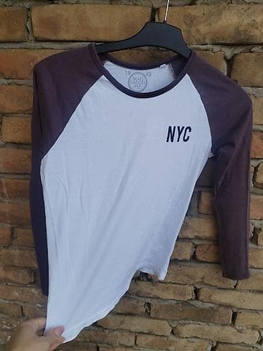 bele nike patike: Majica dugih rukava, veličina 146. - Model: raglan sa kontrastnim — 1