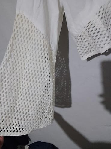 vecernje haljine: Ženski kratki sako/jaknica – bela - Kroj: kraći model sa lagano — 2