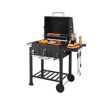 rešetka za roštilj 100 x 50: GRILL MEISTER KANSAS Roštilj na drveni ugalj – sa poklopcem i — 5