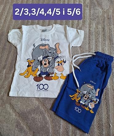 bele kosulje za decake: Dečiji Disney komplet (majica + šorts) - Majica kratkih rukava u — 1