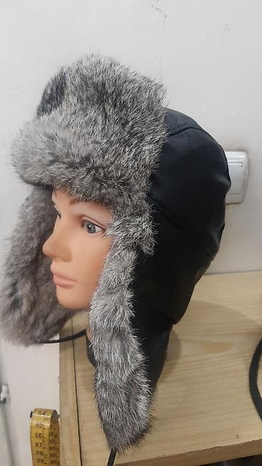 subara od prirodnog krzna: Ruska kapa subara od prirodnog krzna zeca obim 60 cm — 1