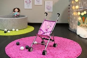 rumi zoi i mira lutke: Kolica za lutke Knorrtoys “Sim” – Princess Pink - Kompaktna, lagana — 1