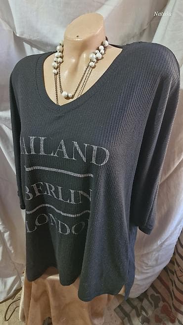 mantil s: 3XL Janina 700din Elegantna crna rebrasti pamuk sa elastinom vrhunska — 3