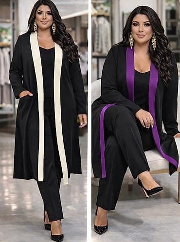 kapri pantalone: 03. KOMPLET ZA PUNIJE 🩷🖤💜💙 💜 Nova kolekcija – elegancija sa stavom 🖤 — 5