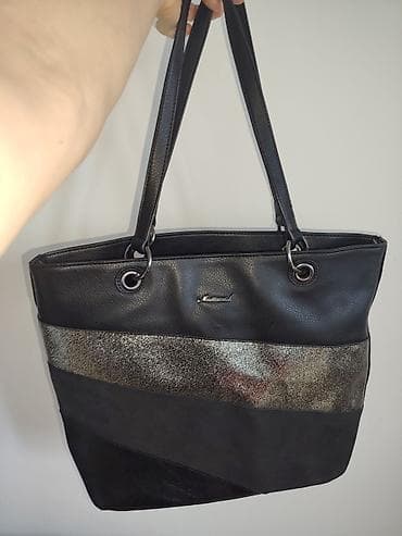 Elegantna ženska torba za rame - Materijal: eko koža sa kombinacijom